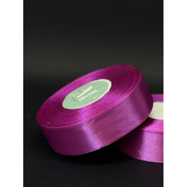 Лента атлас 2,5 см фіолетовий (143) 32 м