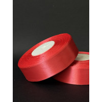 Лента атлас 2,5 см кораловий (163) 32 м