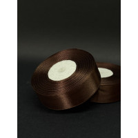 Лента атлас 2,5 см коричневий (32) 32 м