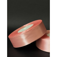 Лента атлас 2,5 см пудровий (169) 32 м