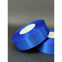 Лента атлас 2,5 см синій (040) 32 м