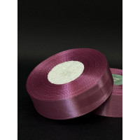 Лента атлас 2,5 см світло-бордовий (107) 32 м