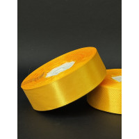 Лента атлас 2,5 см темно-жовтий (112) 30 м