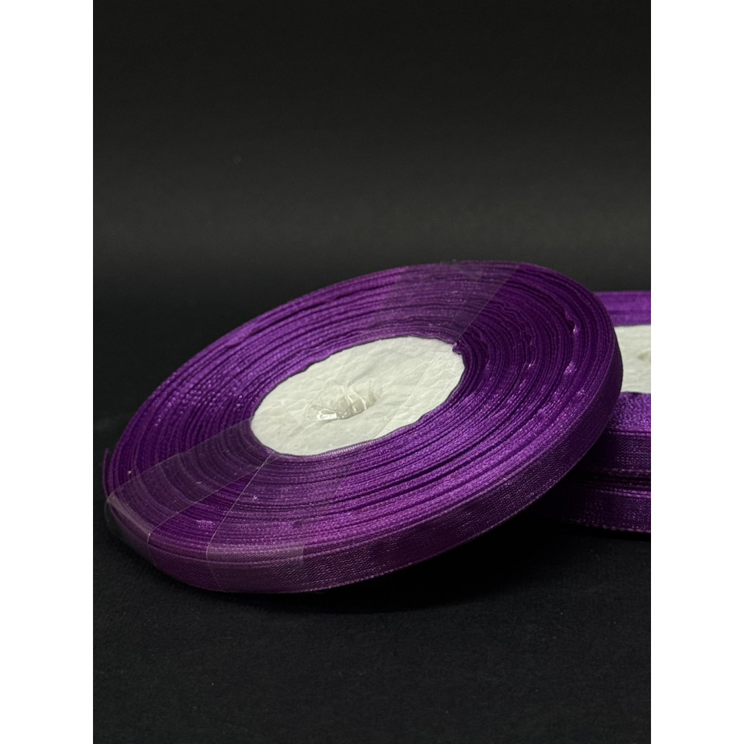 Лента органз. 0,6 см темно-фіолетова 45 м