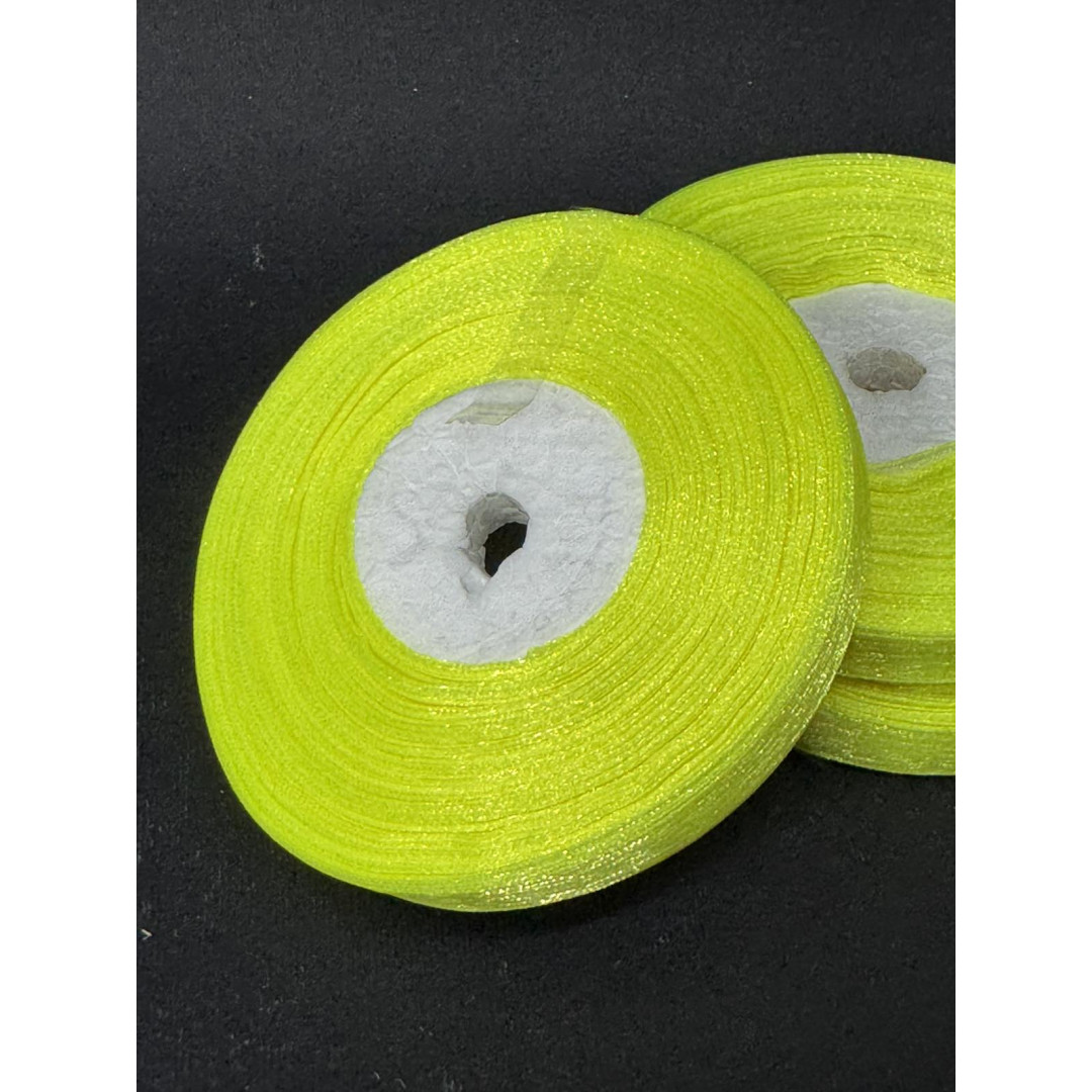 Лента органз. 0,9 см лимонна 45 м