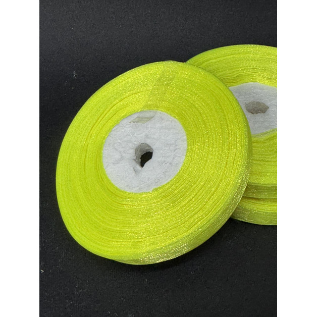 Лента органз. 0,9 см лимонна 45 м