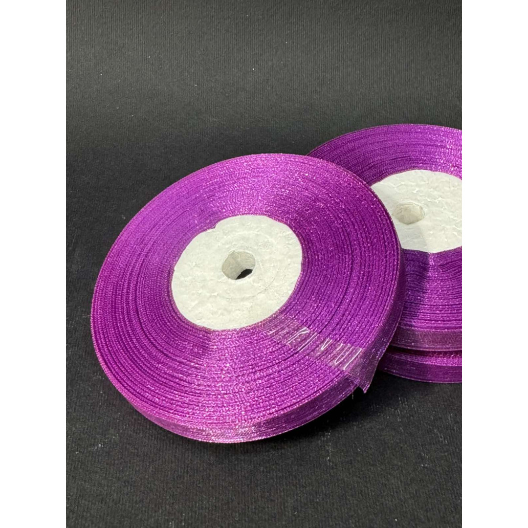 Лента органз. 0,9 см темно-фіолетова 45 м