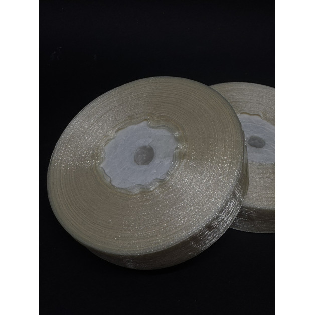 Лента органз. 2 см молочна 45 м