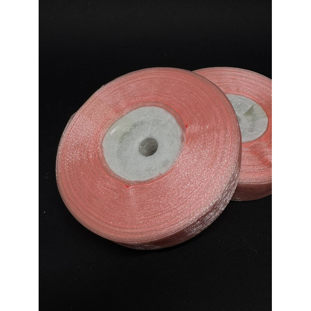 Лента органз. 2 см персикова 45 м