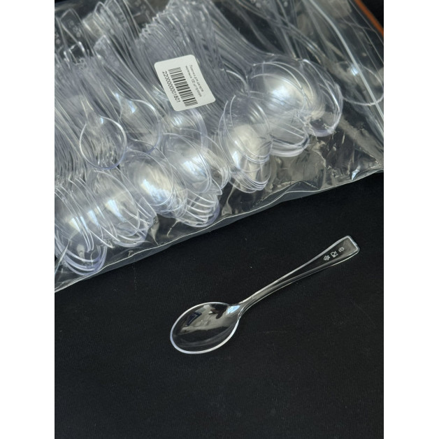 Ложечка для десертів маленька 100 шт прозора