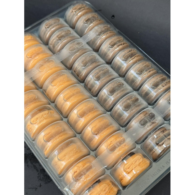 Макаронс кришечки мікс (корич. - оранж.) 36 шт