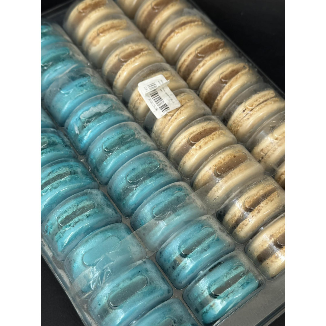 Макаронс кришечки мікс(блакитні-білі) 36 шт