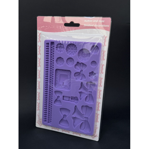 Молд планшет бантики, гудзики, замочок
