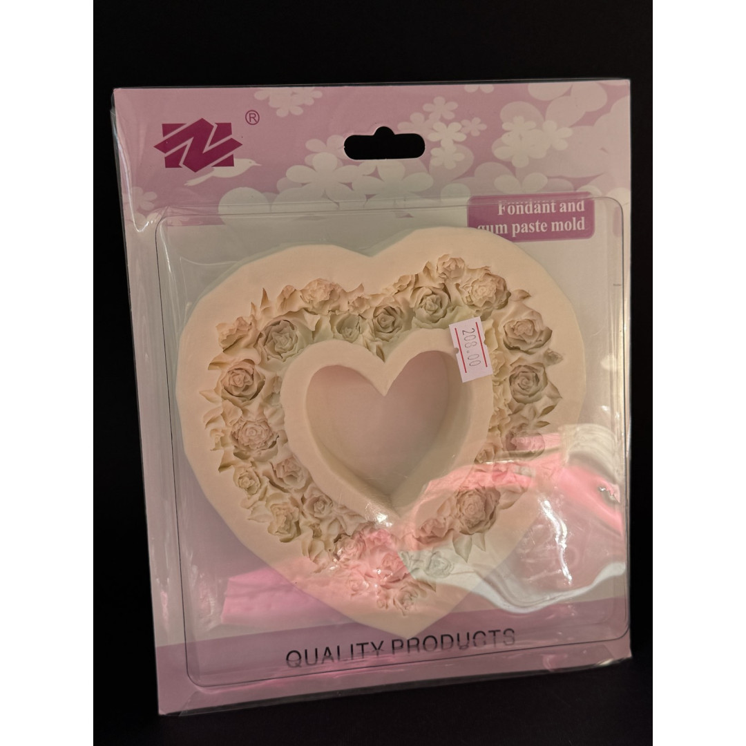Молд серце з троянд 13 см