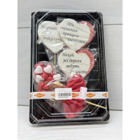 Набір " Дівчинка з сердечками" червона( шатенка )