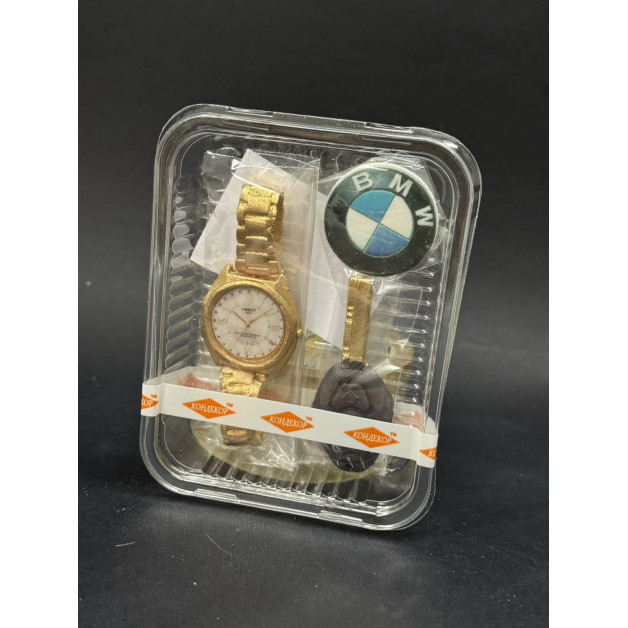 Набір " Годинник, ключ і знак " золото кондекор