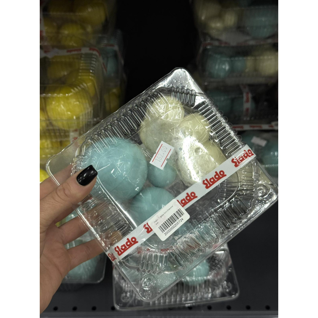 Набір "Сфери блакитно -білі " перл.