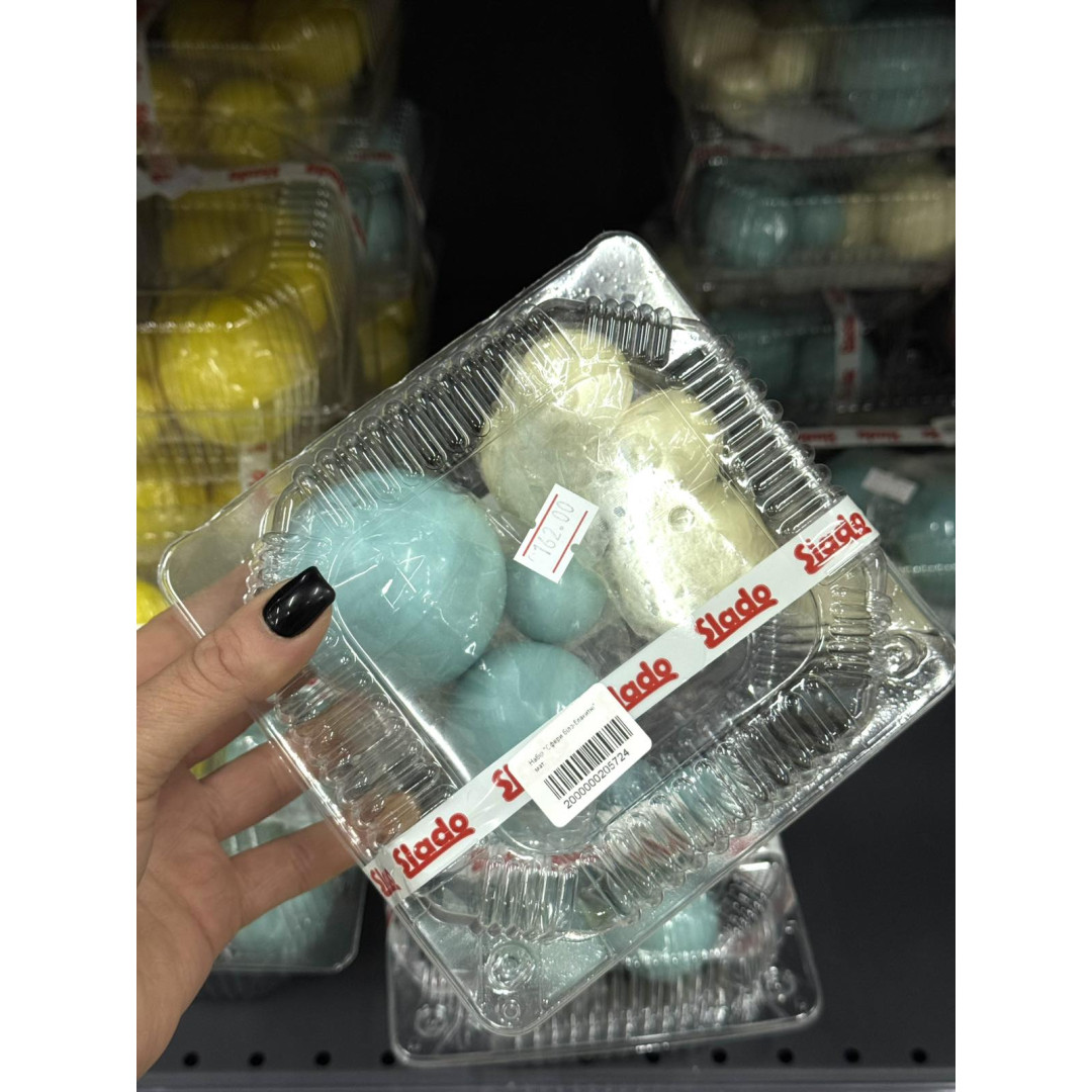 Набір "Сфери біло-блакитні" мат.