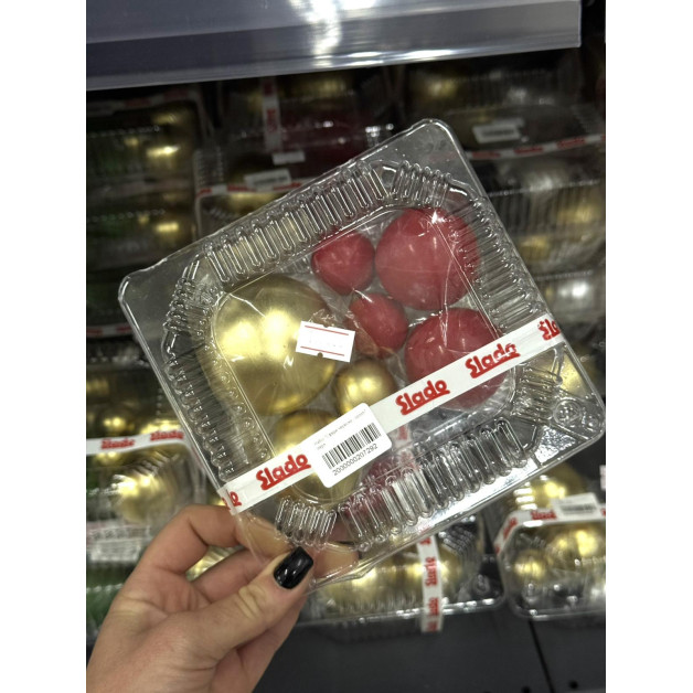 Набір "Сфери червоно - золоті" перл.