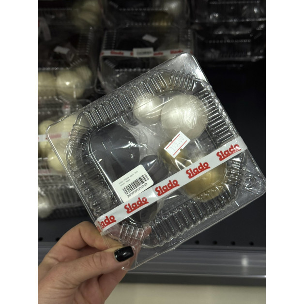 Набір "Сфери чорні - білі- золоті " перл.