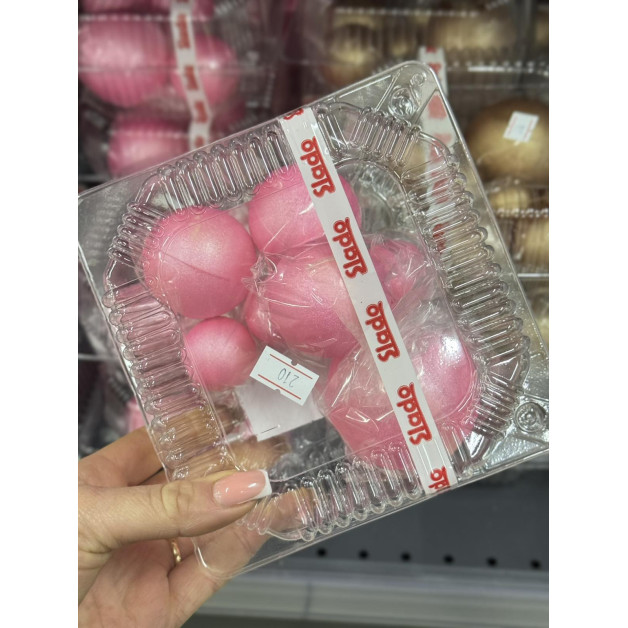 Набір "Сфери діамантові рожеві" перл.