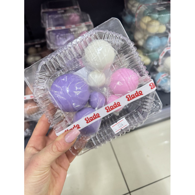 Набір "Сфери рожеві-білі-лаванд." мат.