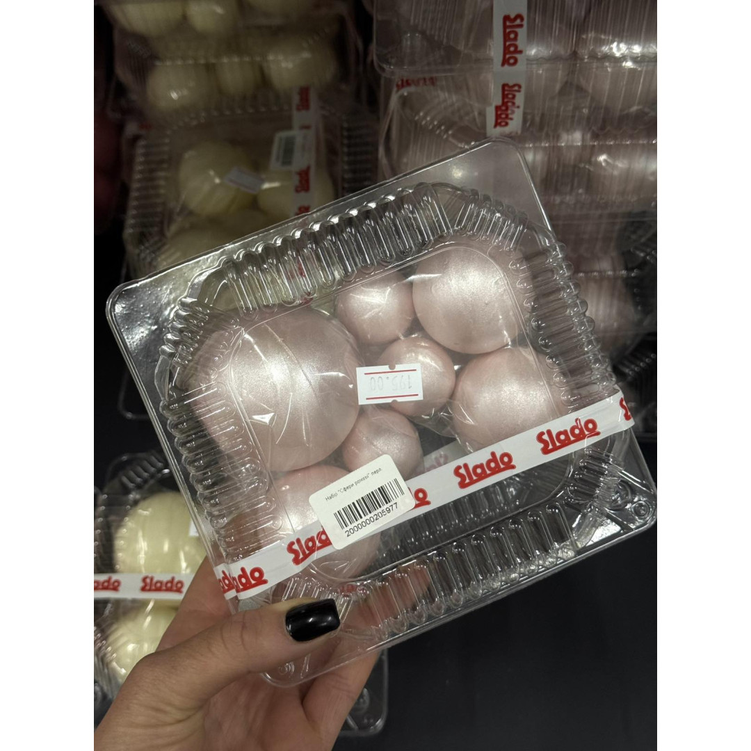 Набір "Сфери рожеві" перл.