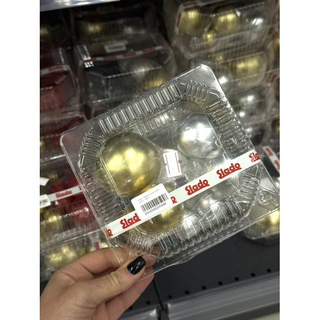 Набір "Сфери супер золоті - срібні " перл.