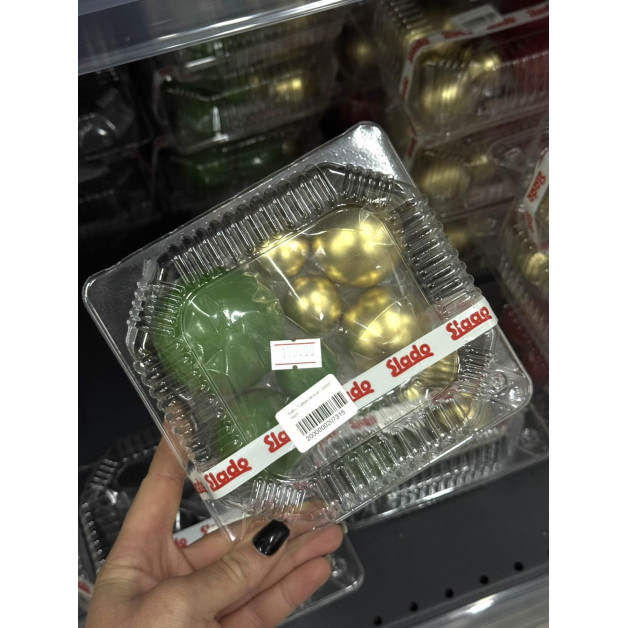 Набір "Сфери зелено - золоті" перл.