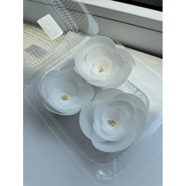 Набір "Вафельні квіти сусальна серединка" 3 шт