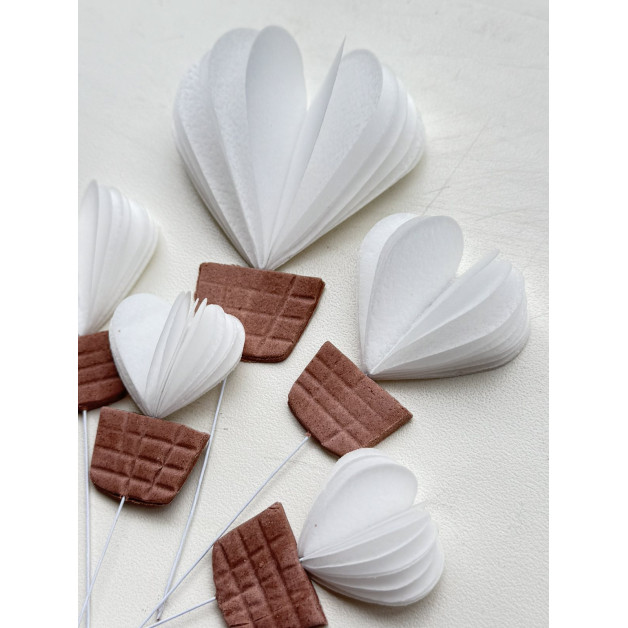 Набір "Вафельні повітряні кулі" 5 шт білі