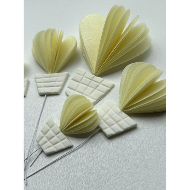 Набір "Вафельні повітряні кулі" 5 шт жовті