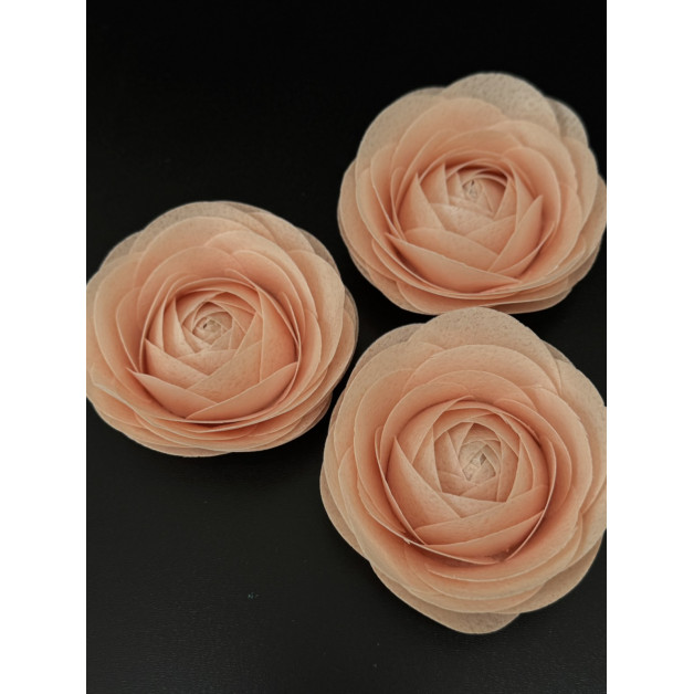 Набір "Вафельні троянди персикові 3 шт"