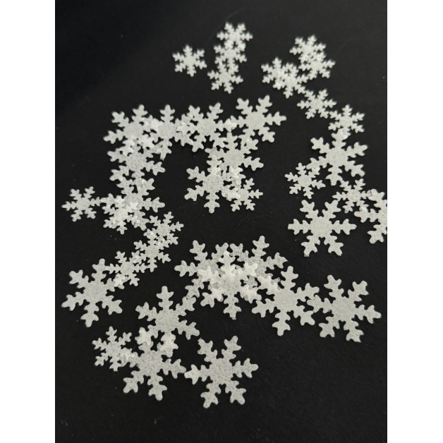 Набір вафельні сніжинки 1,5 см,2,5см