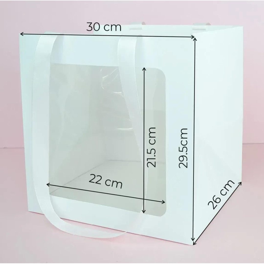 Пакет картонний білий 30*30*25,5