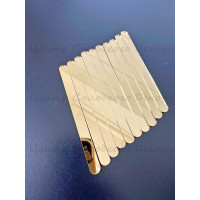 Палички для морозива 114мм 10 шт акрил золото