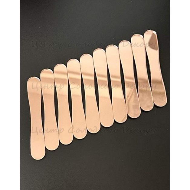 Палички для морозива весло 10 шт акрил рожевий