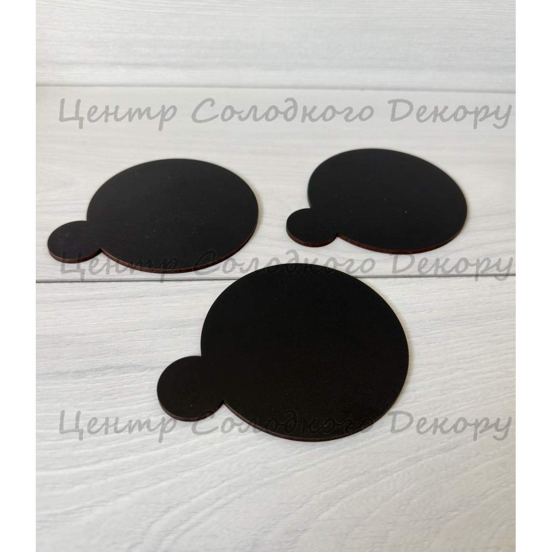 Підложка ДВП чорна діаметр 9,5 см вухо 10 шт