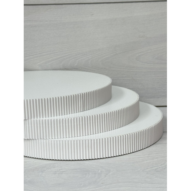 Підложка сендвіч гофра біла h2,5 d30см