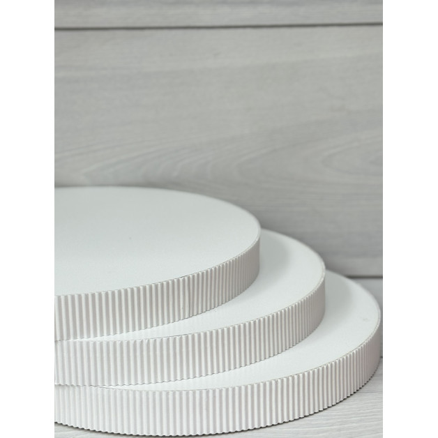 Підложка сендвіч гофра біла h2,5 d35см