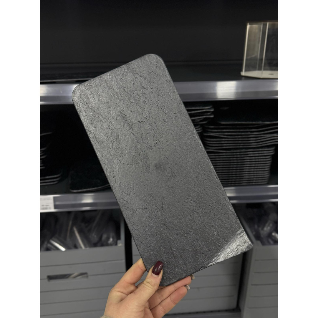 Піднос пластиковий камінь сірий 14х30 см