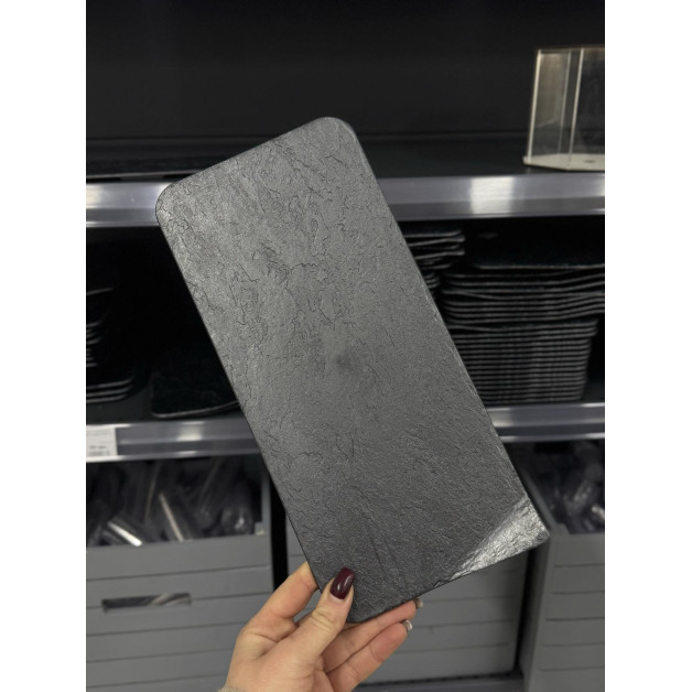 Піднос пластиковий камінь сірий 14х30 см