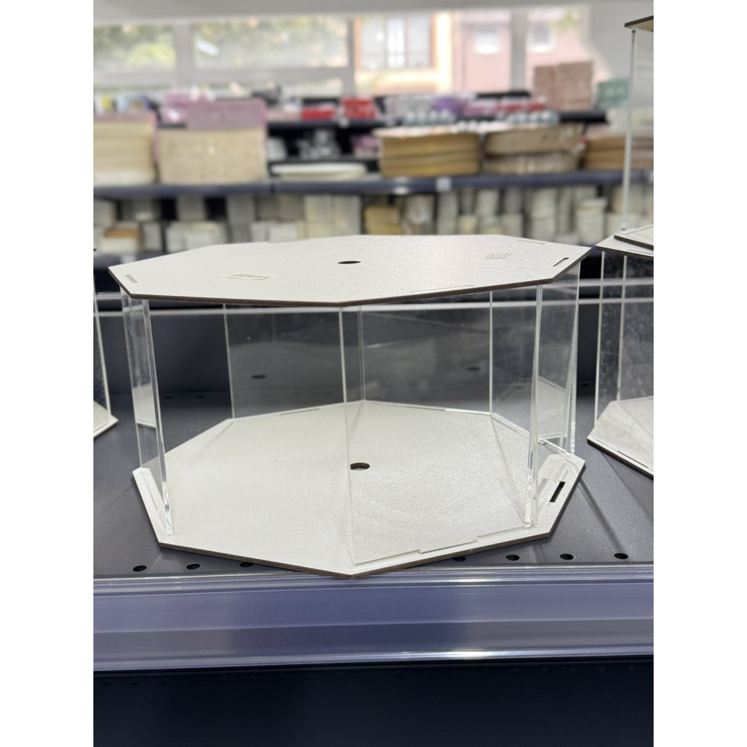 Підставка прозора+двп 8-ми гранна діам 25см.