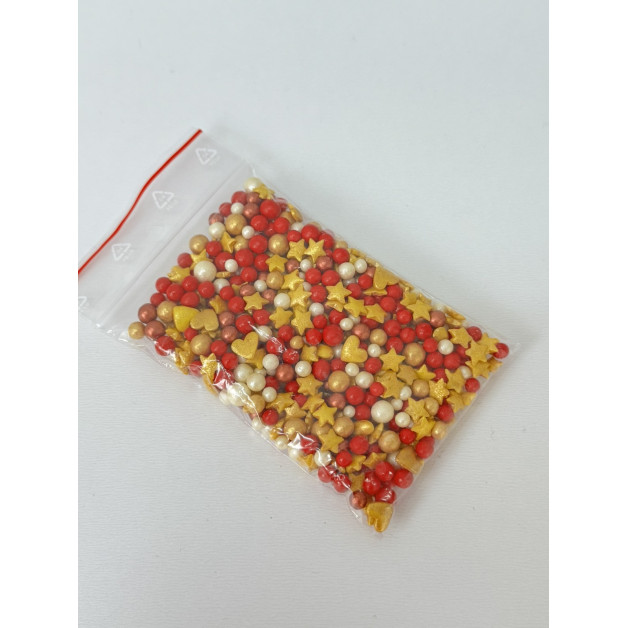 Посипка цукрова " Перламутровий мікс з кульками"