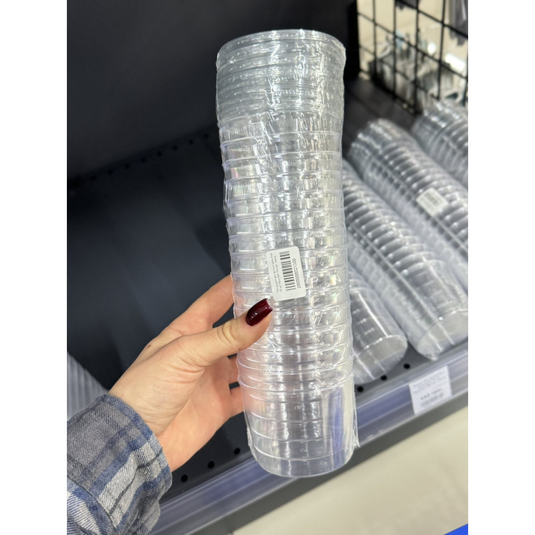 Посуд для десертів з кришкою 15 шт Круглий 180 мл. Італія.