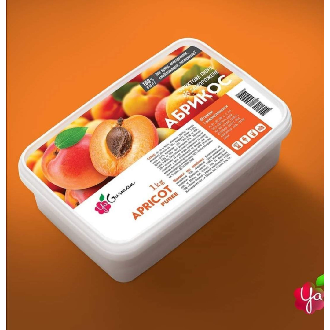 Пюре Абрикос заморожене 1 кг ЯГурман (без цукру)