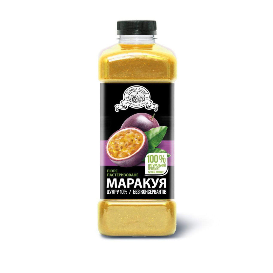 Пюре пастеризоване Маракуйя з кісточкою (90% ягід\10% цукру) Фруті Ленд.