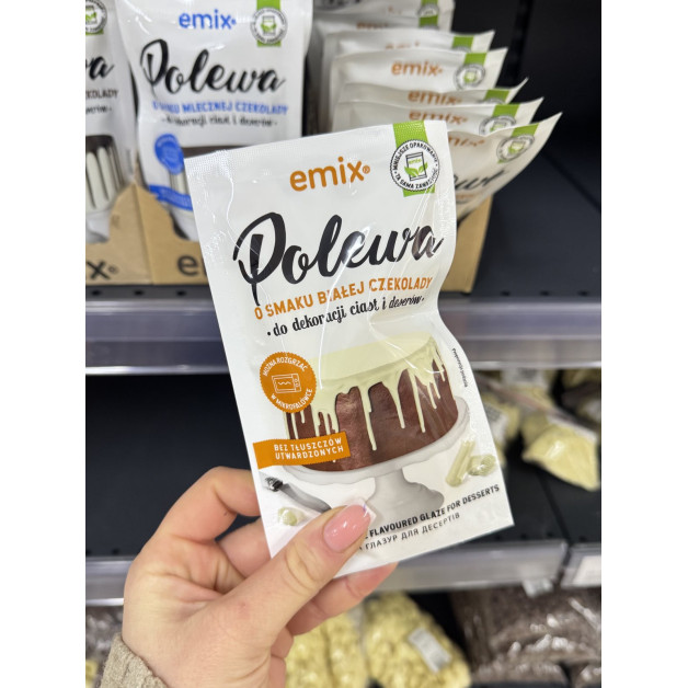 Шоколадна поливка білий шоколад emix Польша