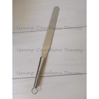 Шпатель металевий прямий 25 см