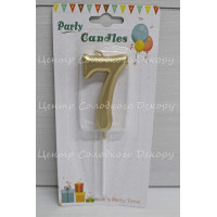 Свічка цифра золота "7"